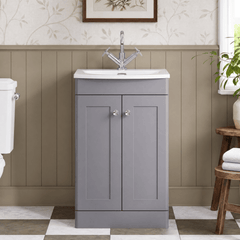 [BFCL223J] Swynnerton Traditional 2 Door Floor Standing Vanity Unit with Curved Basin, 500mm, Choice of Colour