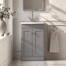 [BFCL223J] Swynnerton Traditional 2 Door Floor Standing Vanity Unit with Curved Basin, 500mm, Choice of Colour - Silo