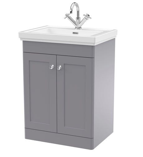 Swynnerton Traditional Floor Standing Vanity Basin Unit with 1 Tap Hole Ceramic Basin - Choice of Size and Finish