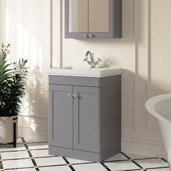 [BFCL225A] Swynnerton Traditional Floor Standing Vanity Basin Unit with 1 Tap Hole Ceramic Basin - Choice of Size and Finish - Lifestyle 3