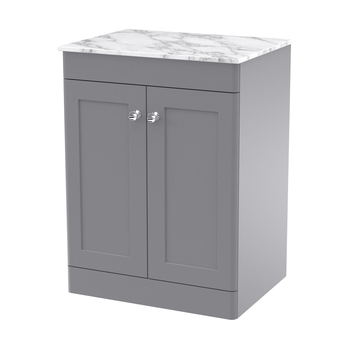 [BFCL225CMT] Swynnerton Traditional 2 Door Floor Standing Vanity Unit with Marble Top, 600mm - Cutout