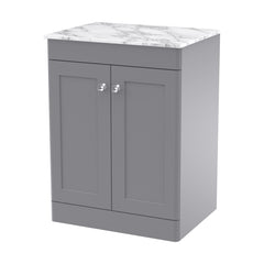 [BFCL225CMT] Swynnerton Traditional 2 Door Floor Standing Vanity Unit with Marble Top, 600mm - Cutout
