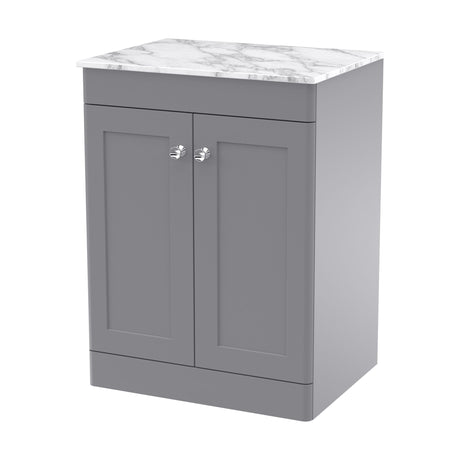 [BFCL225CMT] Swynnerton Traditional 2 Door Floor Standing Vanity Unit with Marble Top, 600mm - Cutout