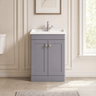 [BFCL225F] Swynnerton Traditional 2 Door Floor Standing Vanity Basin Unit with 1 Tap Hole Traditional Ceramic Basin, Choice of Size and Colour - Silo
