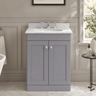 [BFCL225GR3] Swynnerton Traditional 2 Door Floor Standing Vanity Basin Unit with 3 Tap Hole Grey Marble Top Basin, Choice of Size and Colour - Silo