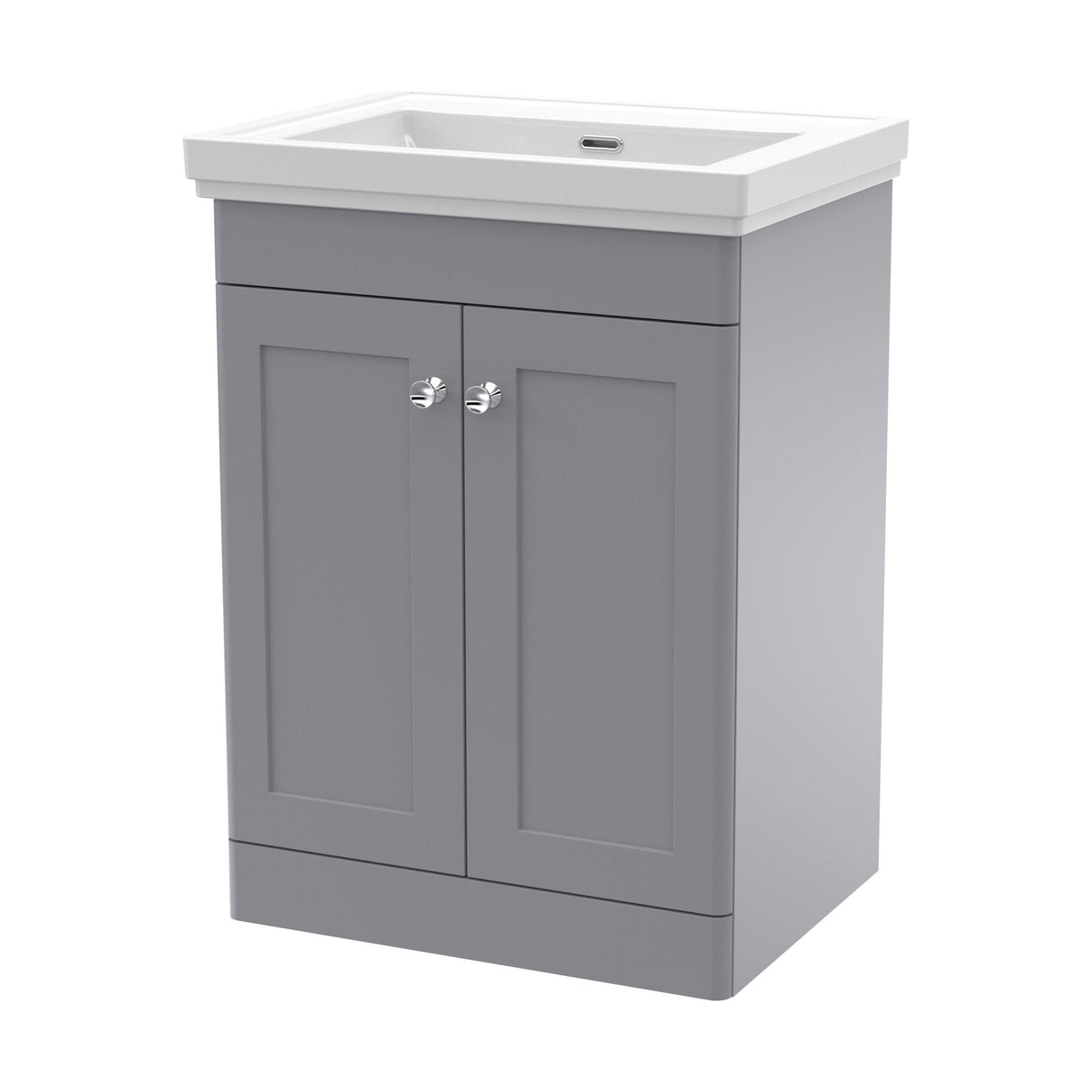 [BFCL225H] Swynnerton Traditional 2 Door Floor Standing Vanity Unit with 0 Tap Hole Traditional Fireclay Basin, Choice of Size and Colour - Cutout