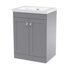 [BFCL225K] Swynnerton Traditional 2 Door Floor Standing Vanity Basin Unit with 0 Tap Hole Modern Fireclay Basin, Choice of Size and Colour - Cutout