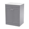[BFCL225WMT] Swynnerton Traditional 2 Door Floor Standing Vanity Unit with Marble Top, 600mm - Cutout