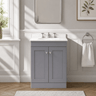 [BFCL225WR3] Swynnerton Traditional 2 Door Floor Standing Vanity Basin Unit with 3 Tap Hole White Marble Worktop and Basin, Choice of Size and Colour - Silo