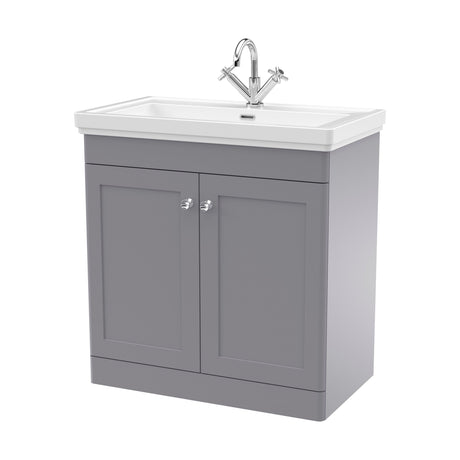 [BFCL226A] Swynnerton Traditional Floor Standing Vanity Basin Unit with 1 Tap Hole Ceramic Basin - Choice of Size and Finish - Cutout