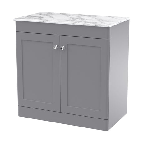[BFCL226CMT] Swynnerton Traditional 2 Door Floor Standing Vanity Unit with Marble Top, 800mm - Cutout