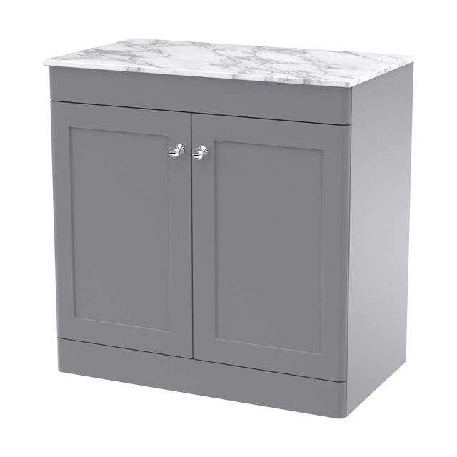 [BFCL226CMT] Swynnerton Traditional 2 Door Floor Standing Vanity Unit with Marble Top, 800mm - Cutout