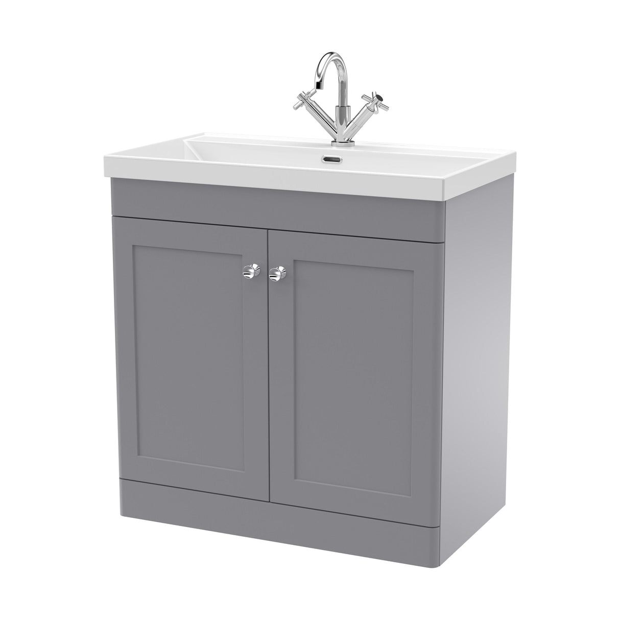 [BFCL226E] Swynnerton Traditional 2 Door Floor Standing Vanity Unit with Thin Edge Basin, Choice of Size and Colour - Cutout
