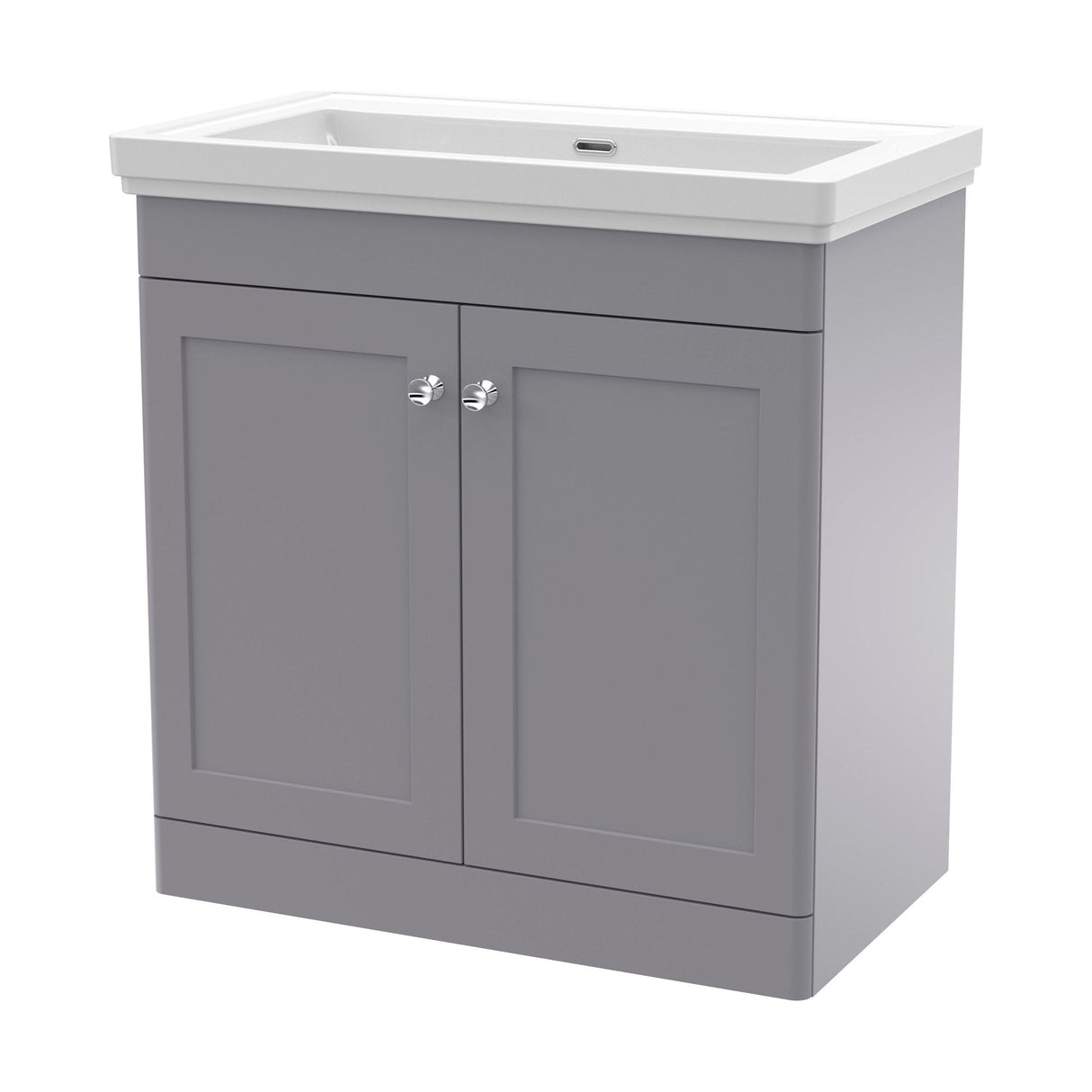 [BFCL226H] Swynnerton Traditional 2 Door Floor Standing Vanity Unit with 0 Tap Hole Traditional Fireclay Basin, Choice of Size and Colour - Cutout