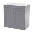 [BFCL226WMT] Swynnerton Traditional 2 Door Floor Standing Vanity Unit with Marble Top, 800mm - Cutout