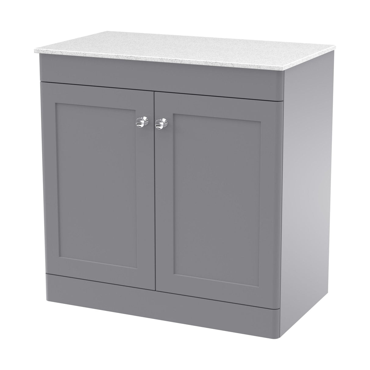 [BFCL226WMT] Swynnerton Traditional 2 Door Floor Standing Vanity Unit with White Marble Worktop, Choice of Size and Colour - Cutout