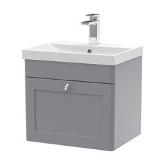 [BFCL291E] Swynnerton Traditional 1 Drawer Wall Hung Vanity Unit with Thin Edge Basin, Choice of Size and Colour - Cutout