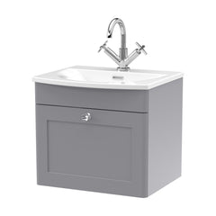 [BFCL291J] Swynnerton Traditional 1 Drawer Wall Hung Vanity Unit with Curved Basin, Choice of Colour - Cutout