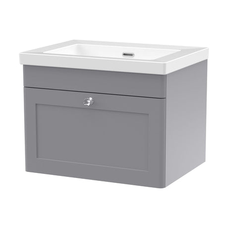 [BFCL294K] Swynnerton Traditional 1 Drawer Wall Hung Vanity Basin Unit with 0 Tap Hole Modern Fireclay Basin, Choice of Size and Colour - Cutout
