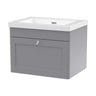[BFCL294K] Swynnerton Traditional 1 Drawer Wall Hung Vanity Basin Unit with 0 Tap Hole Modern Fireclay Basin, Choice of Size and Colour - Cutout