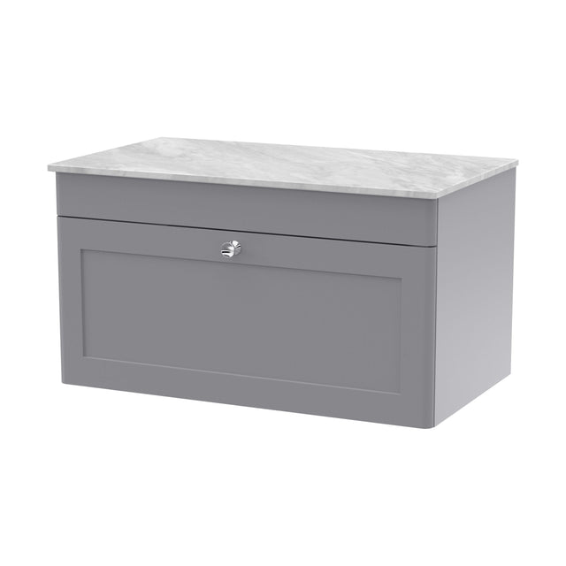[BFCL296GMT] Swynnerton Traditional Wall Hung Vanity Unit with Marble Top, 800mm - Cutout