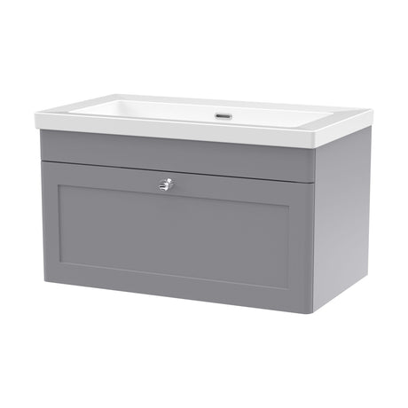 [BFCL296K] Swynnerton Traditional 1 Drawer Wall Hung Vanity Basin Unit with 0 Tap Hole Modern Fireclay Basin, Choice of Size and Colour - Cutout