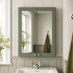 [BFCL817] Swynnerton Traditional Wall Hung 2 Soft Close Door Mirror Cabinet, 600mm - Choice of Colour - Lifestyle 1