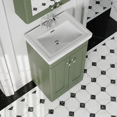 [BFCL823A] Swynnerton Traditional Floor Standing Vanity Basin Unit with 1 Tap Hole Ceramic Basin - Choice of Size and Finish - Lifestyle 2