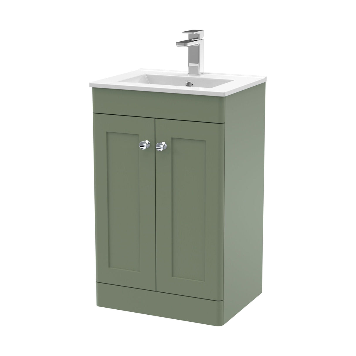 [BFCL823C] Swynnerton Traditional 2 Door Floor Standing Vanity Basin Unit with 1 Tap Hole Minimalist Ceramic Basin, Choice of Size and Colour - Cutout