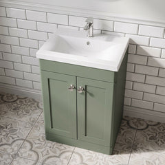 [BFCL823D] Swynnerton Traditional 2 Door Floor Standing Vanity Unit with Mid-Edge Basin - Choice of Colour