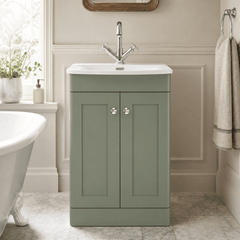 [BFCL823J] Swynnerton Traditional 2 Door Floor Standing Vanity Unit with Curved Basin, 500mm, Choice of Colour