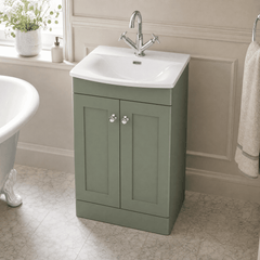 [BFCL823J] Swynnerton Traditional 2 Door Floor Standing Vanity Unit with Curved Basin, 500mm, Choice of Colour