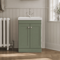 [BFCL825E] Swynnerton Traditional 2 Door Floor Standing Vanity Unit with Thin Edge Basin, Choice of Size and Colour