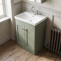 [BFCL825E] Swynnerton Traditional 2 Door Floor Standing Vanity Unit with Thin Edge Basin, Choice of Size and Colour