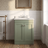 [BFCL825GR3] Swynnerton Traditional 2 Door Floor Standing Vanity Basin Unit with 3 Tap Hole Grey Marble Top Basin, Choice of Size and Colour - Silo