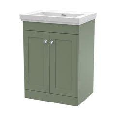 [BFCL825H] Swynnerton Traditional 2 Door Floor Standing Vanity Unit with 0 Tap Hole Traditional Fireclay Basin, Choice of Size and Colour - Cutout
