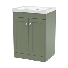 [BFCL825K] Swynnerton Traditional 2 Door Floor Standing Vanity Basin Unit with 0 Tap Hole Modern Fireclay Basin, Choice of Size and Colour - Cutout