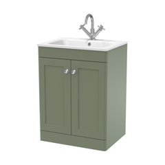 [BFCL825P] Swynnerton Traditional 2 Door Floor Standing Vanity Basin Unit with 1 Tap Hole Stone Basin, Choice of Size and Colour - Cutout