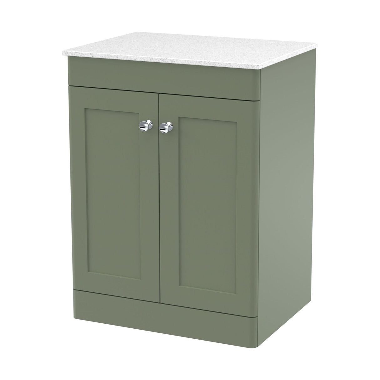 [BFCL825WMT] Swynnerton Traditional 2 Door Floor Standing Vanity Unit with White Marble Worktop, Choice of Size and Colour - Cutout