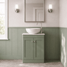 [BFCL825WMT] Swynnerton Traditional 2 Door Floor Standing Vanity Unit with White Marble Worktop, Choice of Size and Colour - Silo