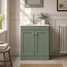 [BFCL825WR1] Swynnerton Traditional 2 Door Floor Standing Vanity Basin Unit with 1 Tap Hole White Marble Worktop and Basin, Choice of Size and Colour - Silo