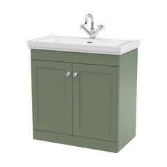 [BFCL826A] Swynnerton Traditional Floor Standing Vanity Basin Unit with 1 Tap Hole Ceramic Basin - Choice of Size and Finish - Cutout