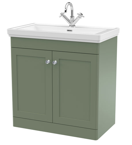 Swynnerton Traditional Floor Standing Vanity Basin Unit with 1 Tap Hole Ceramic Basin - Choice of Size and Finish