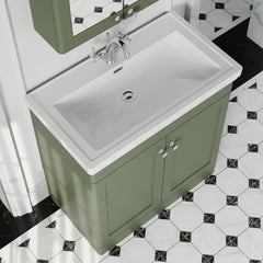 [BFCL826A] Swynnerton Traditional Floor Standing Vanity Basin Unit with 1 Tap Hole Ceramic Basin - Choice of Size and Finish - Lifestyle 2