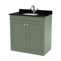 [BFCL826BR1] Swynnerton Traditional 2 Door Floor Standing Vanity Unit with Black Marble Worktop and 1 Tap Hole Basin, Choice of Size and Colour - Cutout