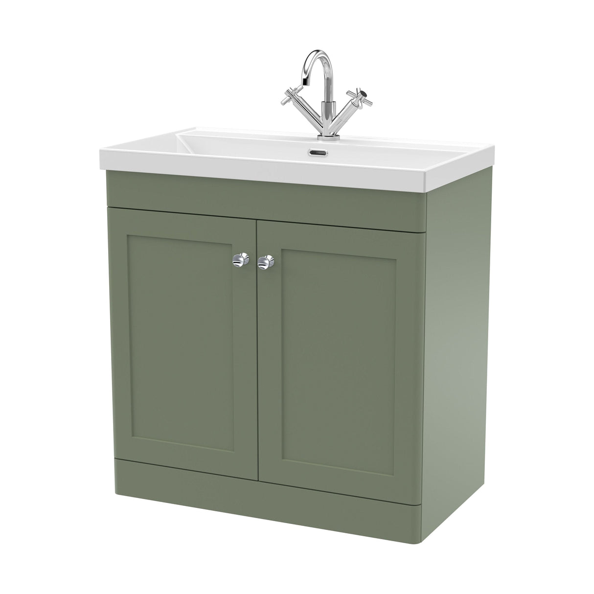 [BFCL826E] Swynnerton Traditional 2 Door Floor Standing Vanity Unit with Thin Edge Basin, Choice of Size and Colour - Cutout