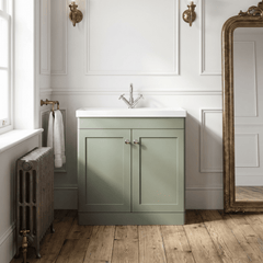[BFCL826E] Swynnerton Traditional 2 Door Floor Standing Vanity Unit with Thin Edge Basin, Choice of Size and Colour