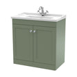 [BFCL826F] Swynnerton Traditional 2 Door Floor Standing Vanity Unit with Basin, Satin Green, 800mm - Cutout