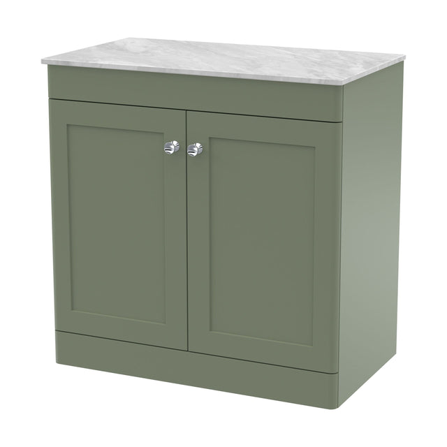 [BFCL826GMT] Swynnerton Traditional 2 Door Floor Standing Vanity Unit with Marble Top, 810mm - Cutout