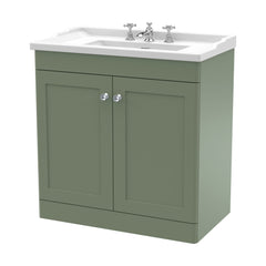 [BFCL826G] Swynnerton Traditional 2 Door Floor Standing Vanity Basin Unit with 3 Tap Hole Traditional Ceramic Basin, Choice of Size and Colour - Cutout